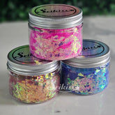 Flakes Glitter Bundle (Set of 3) - Purple, Pink and Gold Glitter